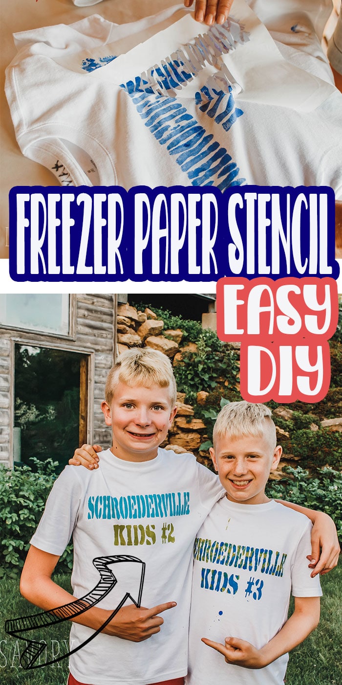 Freezer paper stencils can be a fun and easy way to create custom shirts. You can cut the freezer paper with a cutting machine or by hand for fun fabric painting stencils.