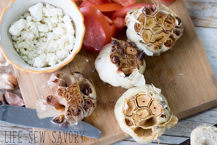 roasted garlic in the oven
