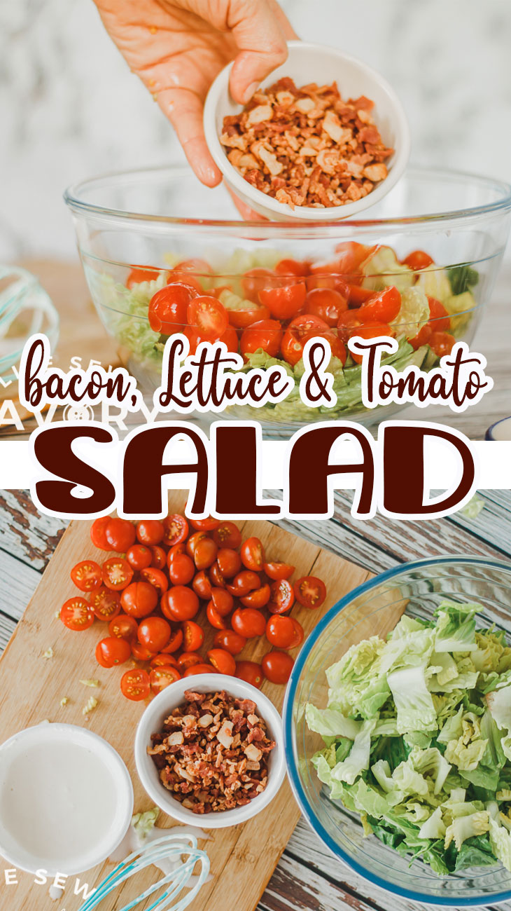Learn how to make a delicious BLT Salad. Bacon, Lettuce and Tomato make a tasty salad combo. Make this easy salad to go with any summer meal.