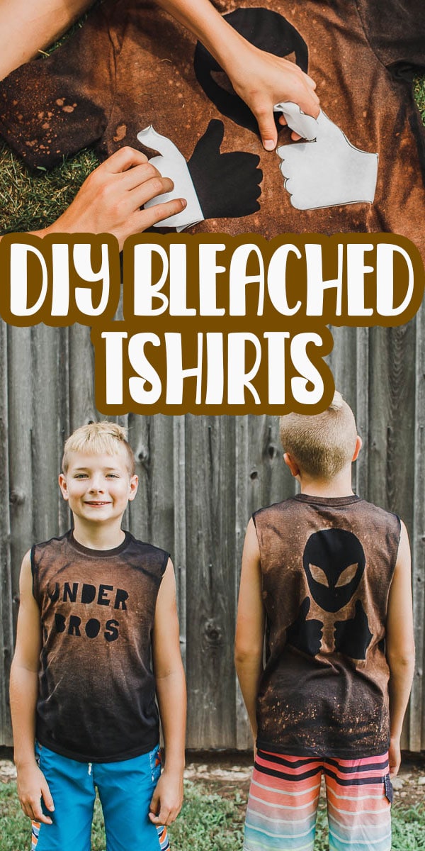 Learn the easy method of DIY bleached t-shirts. This reverse tie dye method makes easy and fun custom shirts. Kids can make their own shirts with each bleach tie dye.