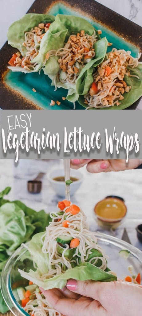 Easy Vegetarian Lettuce wraps for quick dinners from Life Sew Savory