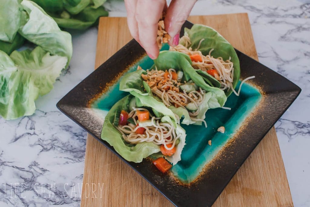 Asian inspired lettuce wraps