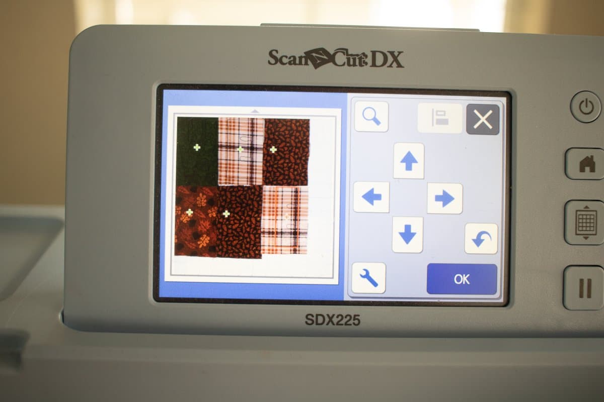 scan in fabric to see layout