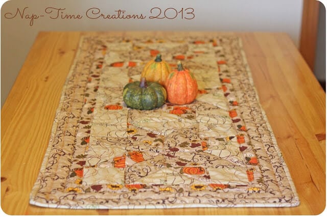 fall quilted table runner