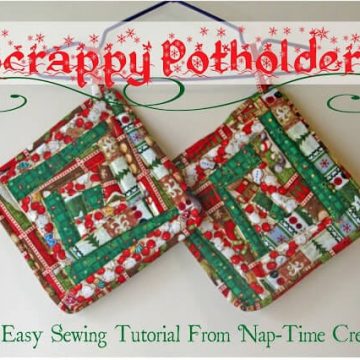 Quilted Christmas Potholder Tutorial