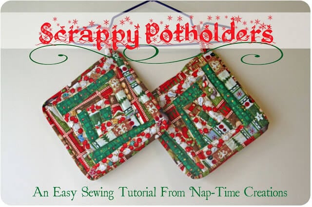 Quilted Christmas Potholder Tutorial