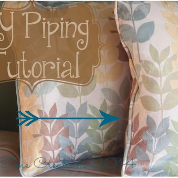 DIY piping tutorial and pillows