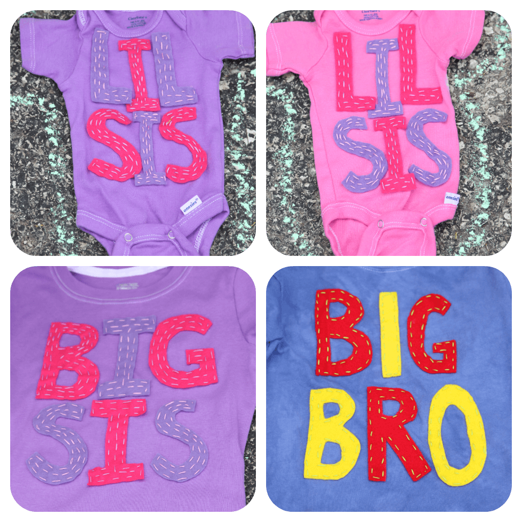 felt sibling shirts