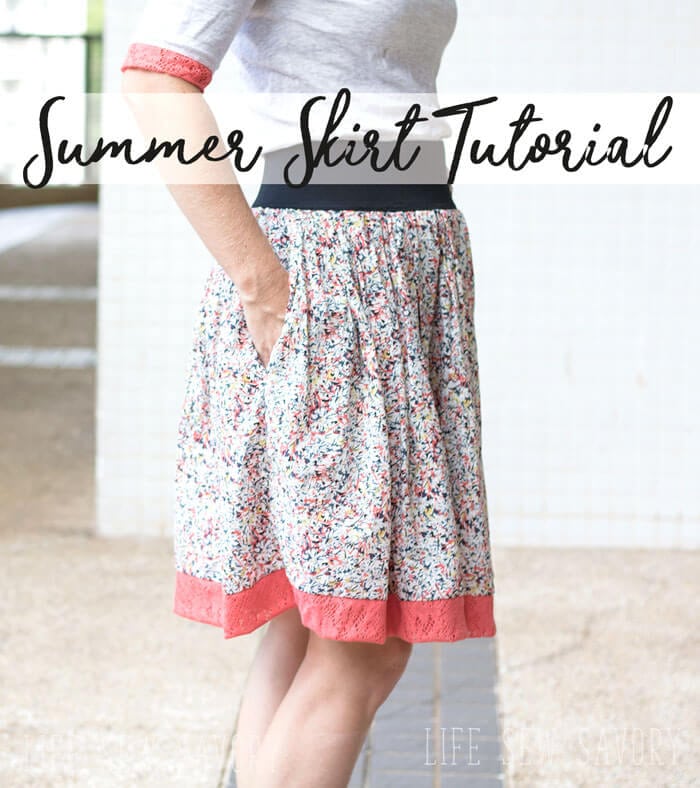 Summer Skirt Sewing Tutorial - Life Sew Savory