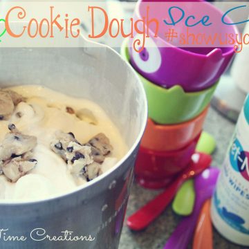 Homemade Cookie Dough Ice Cream #showusyourmess #PMedia #ad