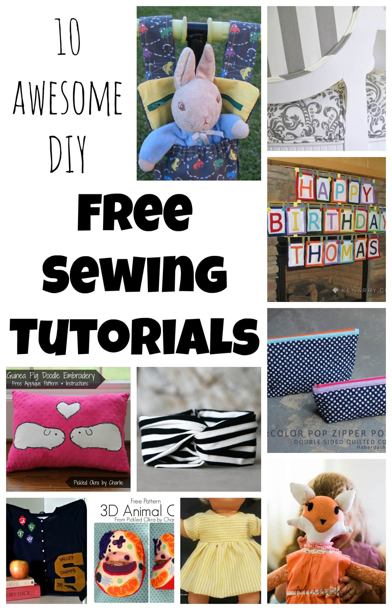 10 DIY Free Sewing Tutorials - Life Sew Savory