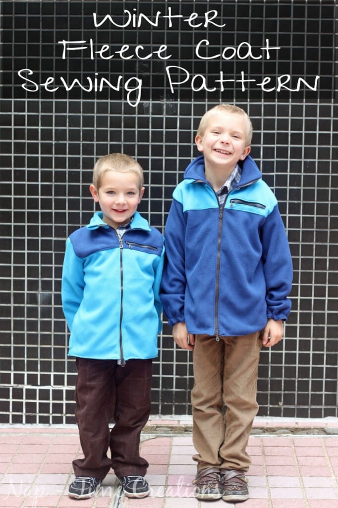 Fleece coat sewing pattern on Nap-Time Creations sewing patterns for kids by peek a boo patterns