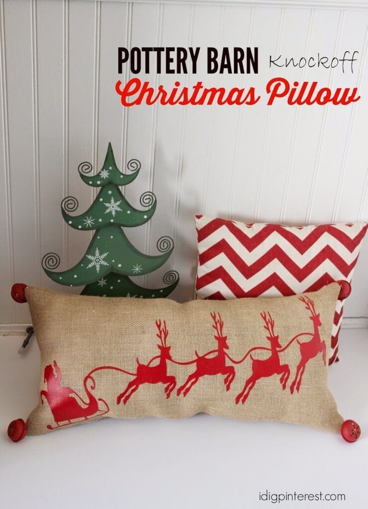 Pottery Barn Santa Christmas Pillow