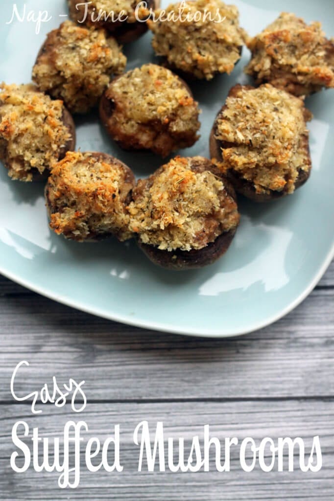 easy stuffed mushrooms easy appetizer by Nap-Time Creations