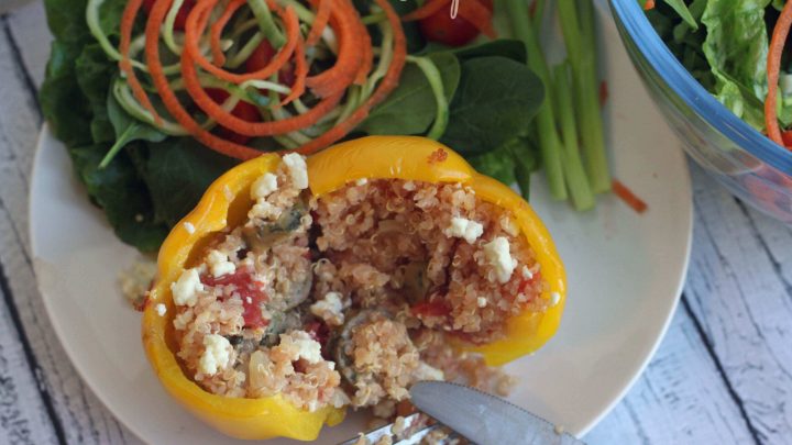 Sausage and Feta Stuffed Peppers