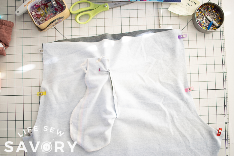 sew front and back seam