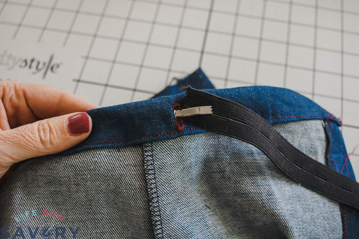 Adjustable Waistband Tutorial with button elastic Life Sew Savory