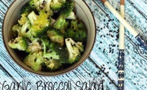 Garlic Broccoli Salad with Black Sesame Seeds