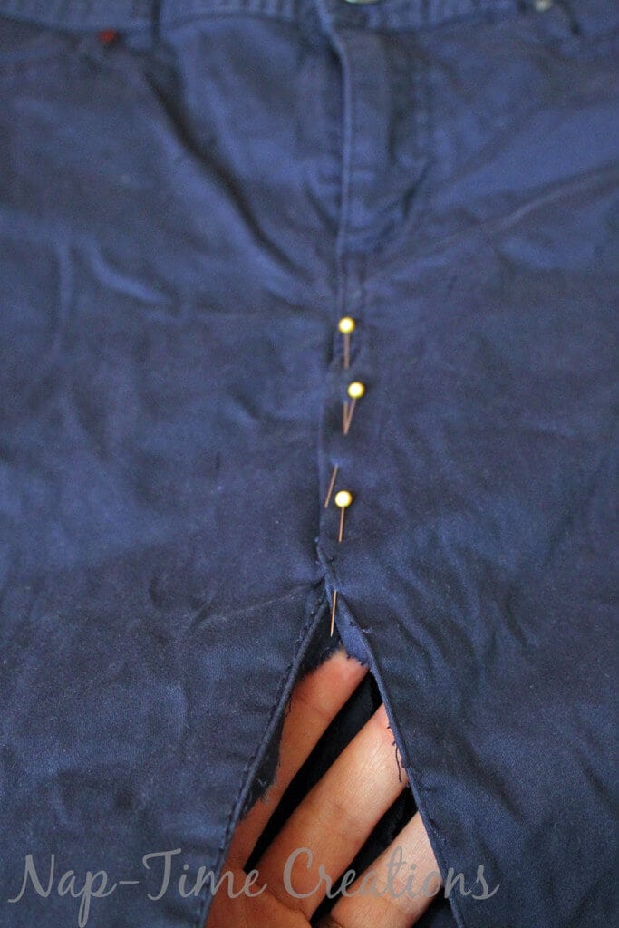 pants to skirt refashion tutorial6