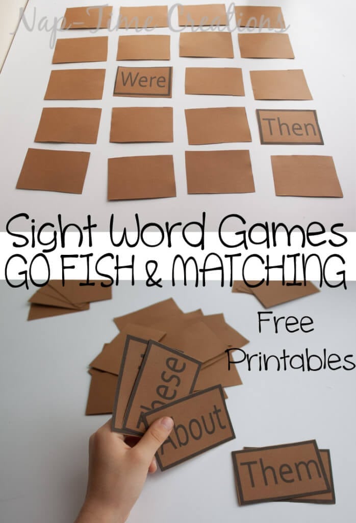 Sight Word Games Life Sew Savory