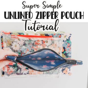 learn how to sew an easy zipper pouch with this tutorial. Sew unlined zipper pouches in any size with this super simple tutorial. You can always use more zipper pouches.