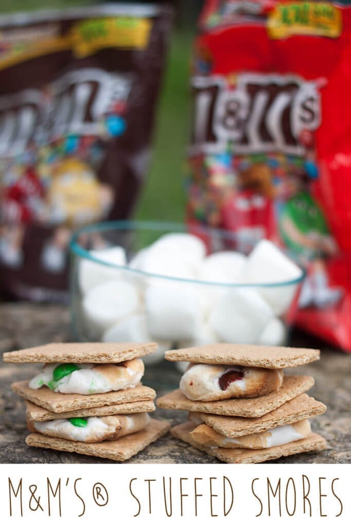 M&M’s® Stuffed Smores #ShareFunshine #CollectiveBias great backyard campfire recipe from Nap-Time Creations