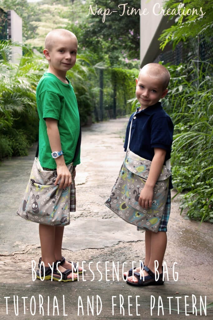 Boys Messenger Bag free pattern and tutorial from Nap-Time Creations