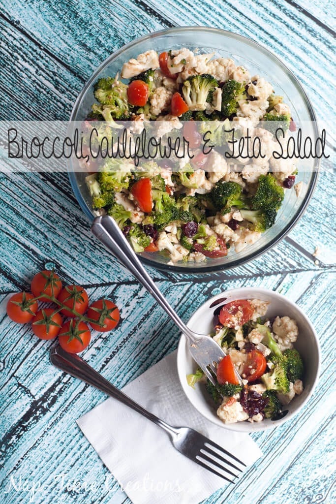 Broccoli Cauliflower and Feta Salad Life Sew Savory