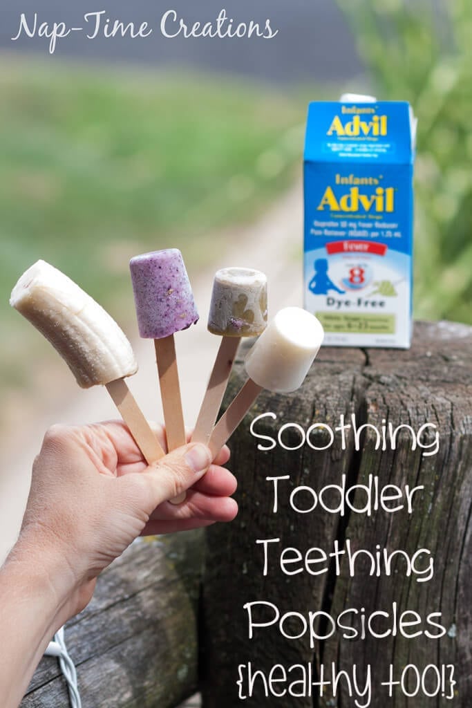 Healthy Toddler Teething popcicles. Soothing and tasty too! #TeethingTruths #CollectiveBias {ad} from Nap-Time Creations.com