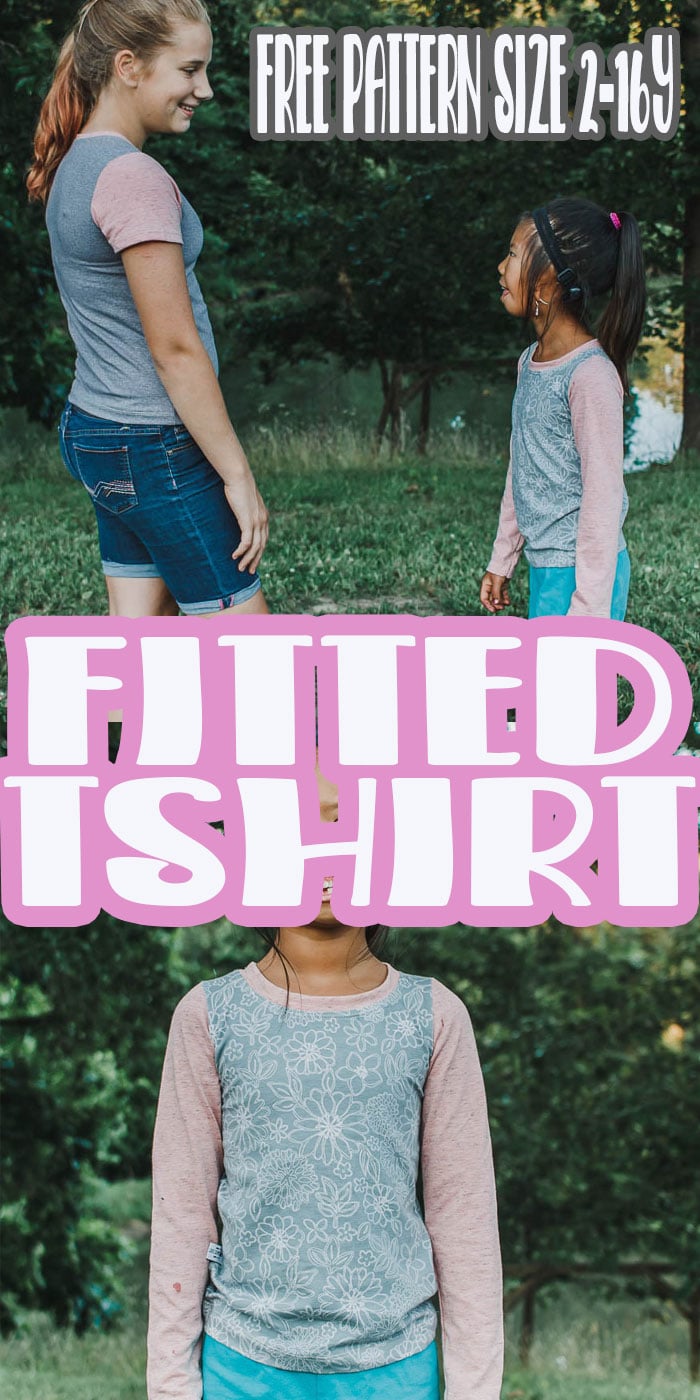 sew up this girls free tshirt pattern for comfortable shirts your kids can wear all year long. Short and long sleeve options in sizes 2-16 years in a fitted styled tee.