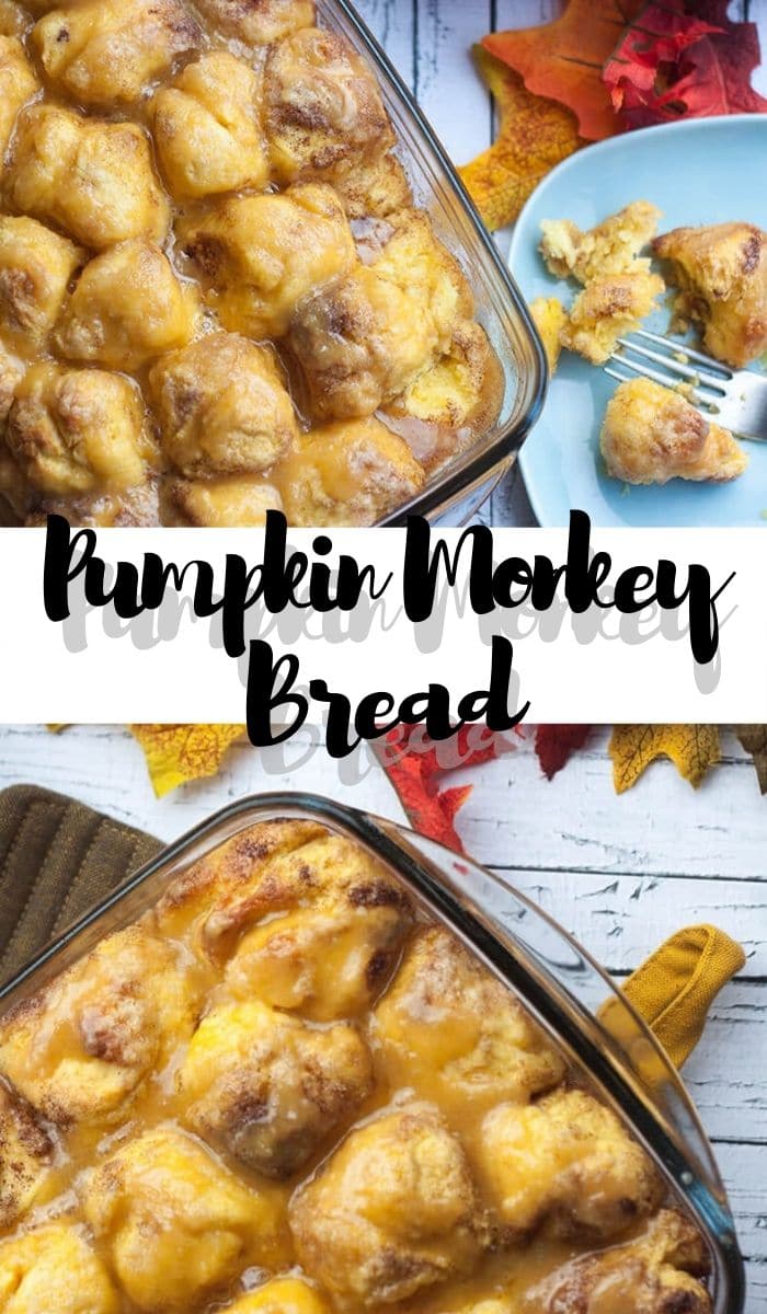 fall monkey bread with pumpkin and maple glaze