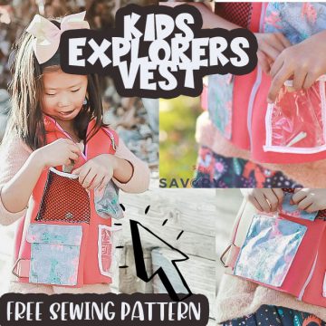 kids explorer vest free sewing pattern