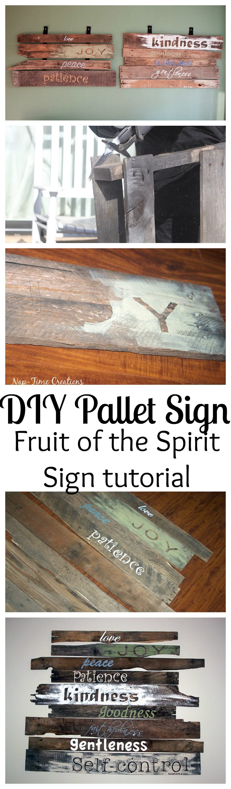 Fruit of the Spirit Pallet sign from Nap-Time Creations