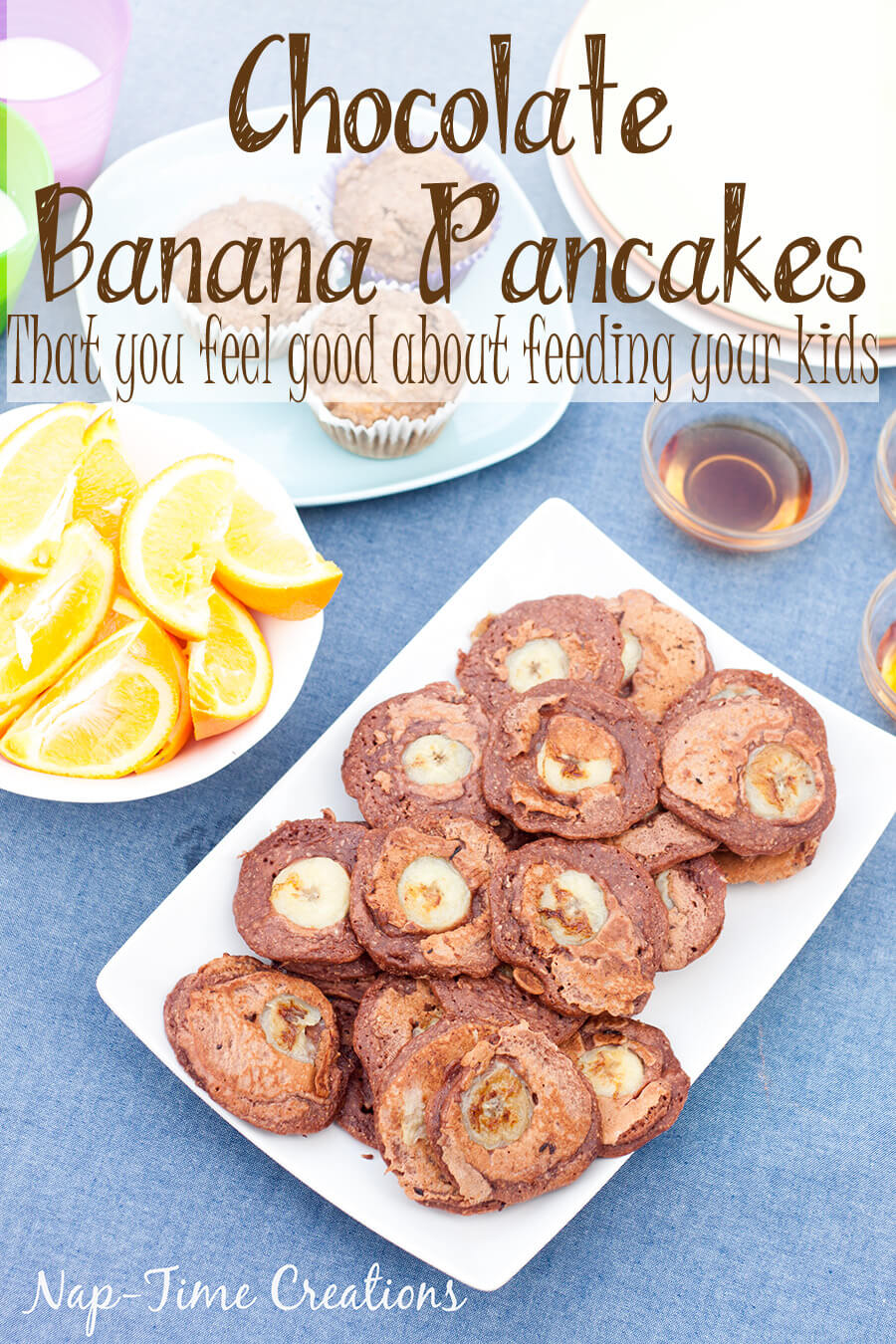 Whole Wheat Choco Banana Pancakes with Nesquick {ad}