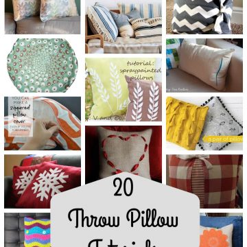 Throw Pillow Tutorials- sewing tutorials and DIY ideas curated by Nap-Time Creations