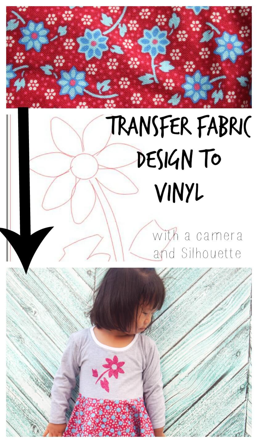 Transfer Fabric Pattern to Vinyl for coordinating outfits by Nap-Time Creations