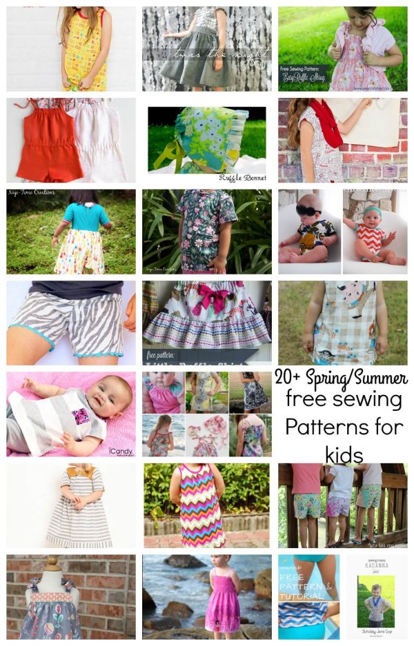 20+ Spring Summer Free Sewing Patterns for Kids 2016 - Life Sew Savory