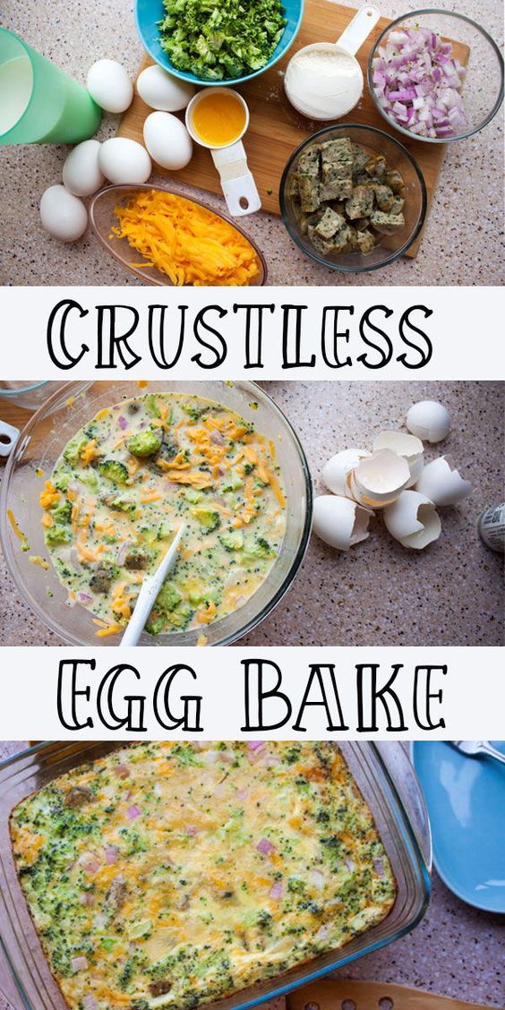 I first had this crustless egg bake at a friends house and I was thought it was so good... it's called crustless egg bake, but ACTUALLY, it has a built in crust, but its so so easy!!