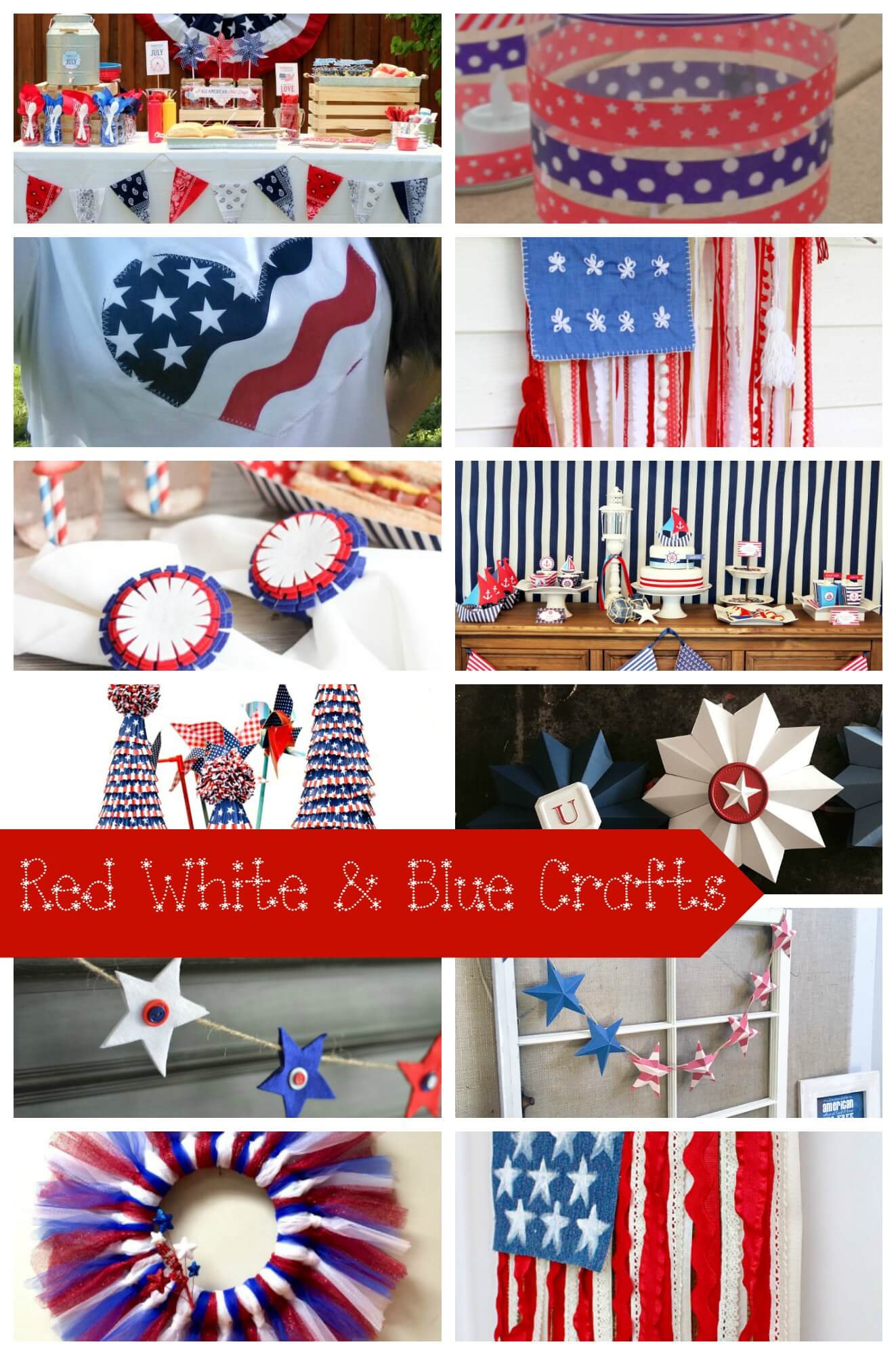 12+ Amazing Red White Blue Crafts and Create Link Inspire Party - Life