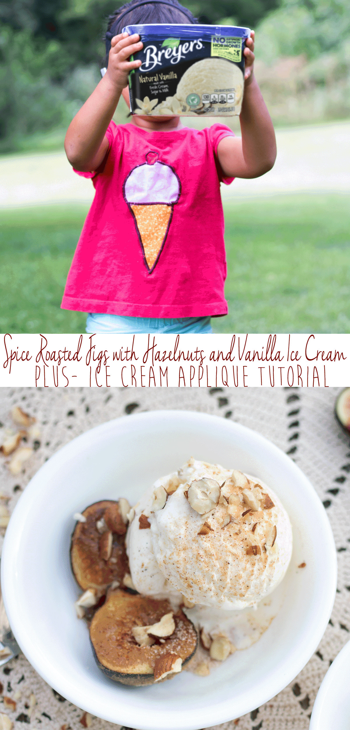 Spice Roasted Figs with Hazelnuts-and-Vanilla-Ice-Cream-AND-Ice-Cream-Applique-from-Nap-Time-Creations