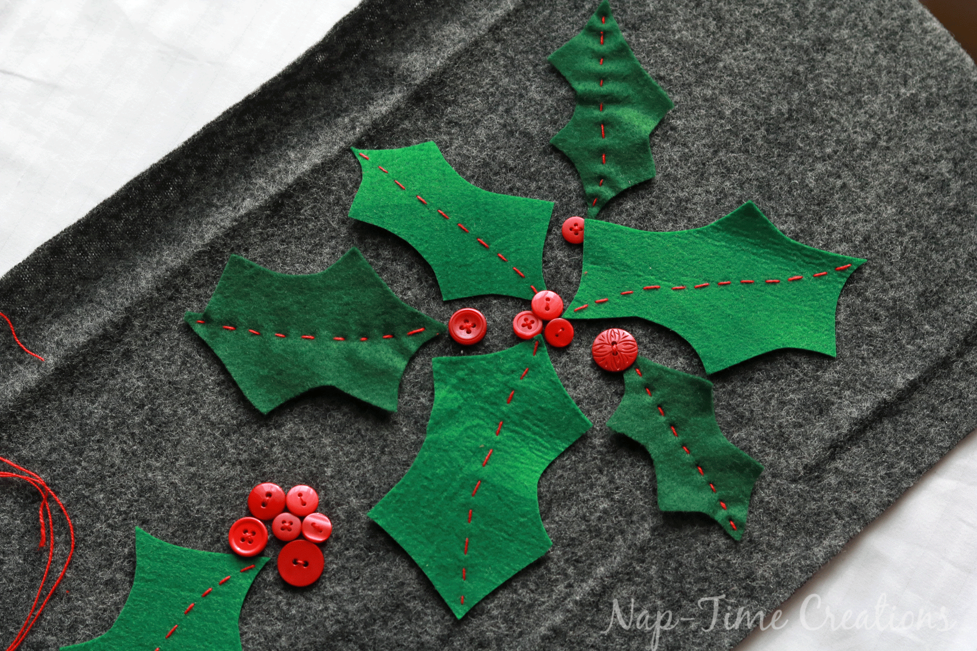 felt christmas table runner