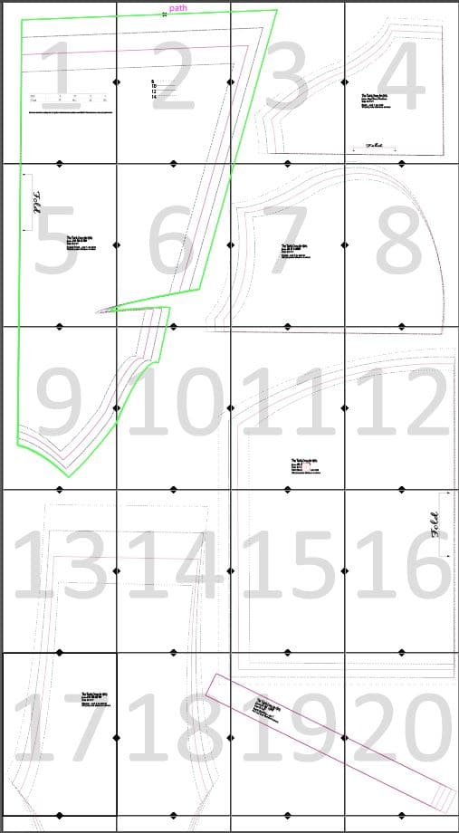 pattern layout larger sizes