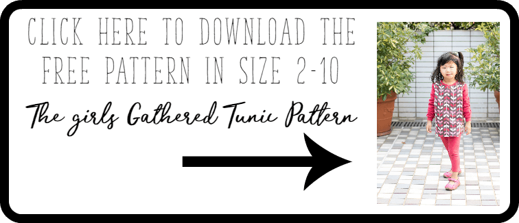 Girls Gathered Tunic Dress Free Pattern