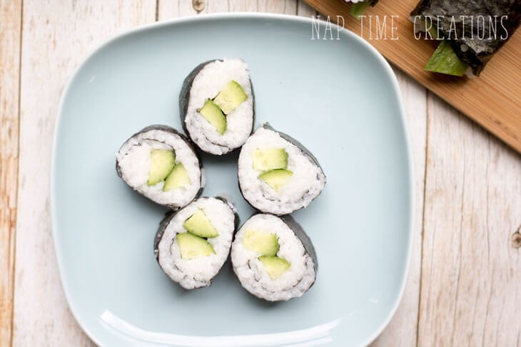 Cucumber sushi Rolls from-Nap-Time-Creations