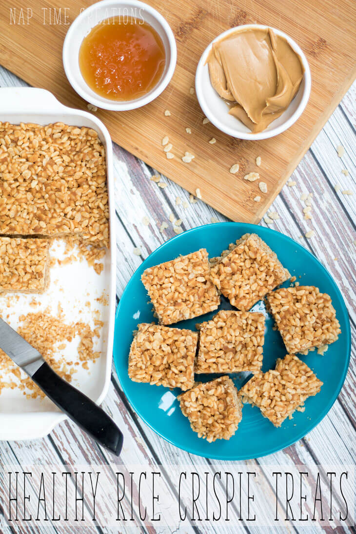 healthy rice crispie treats with-honey-from-Nap-Time-Creations