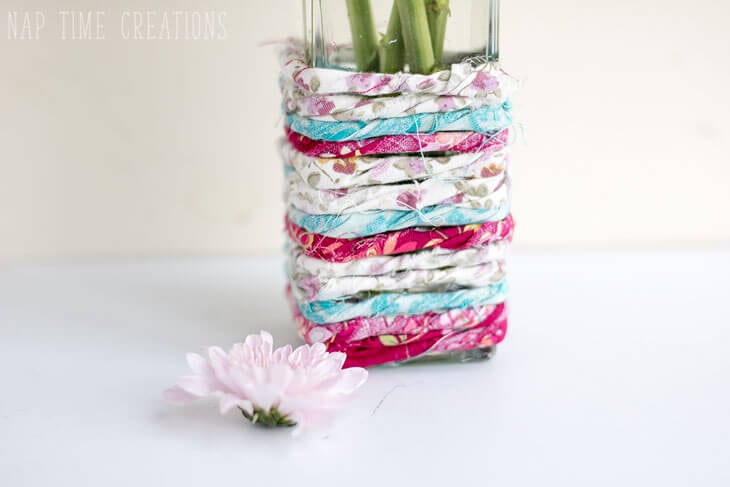 Fabric Wrapped Vase