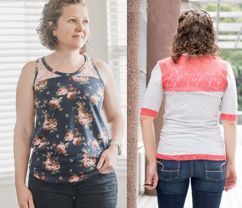 how to sew a lace yoke shirt with free sewing pattern