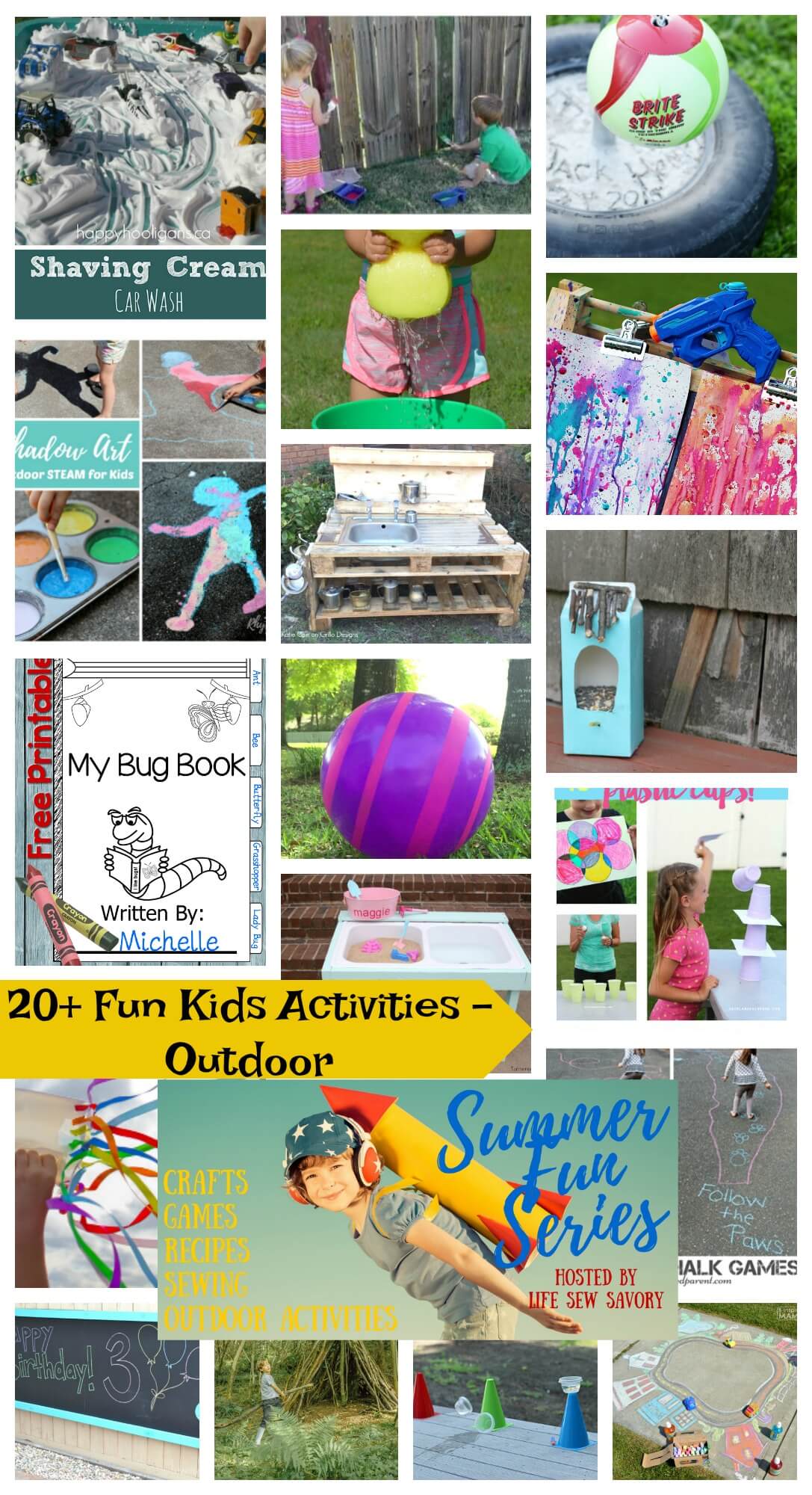 Fun Activities for kids Outdoors fun from Life Sew Savory Summer Fun Series