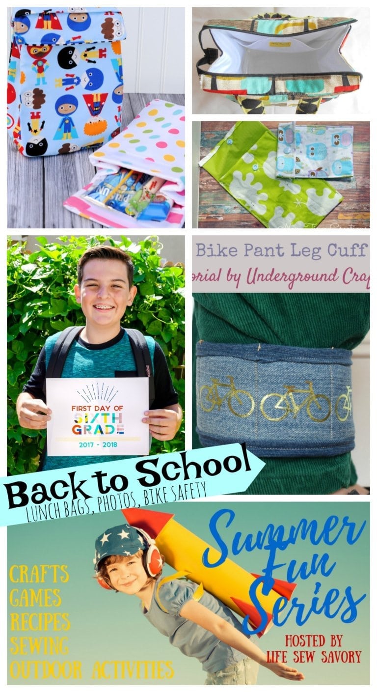 Download Lunch bag sewing patterns for Back to School - Life Sew Savory