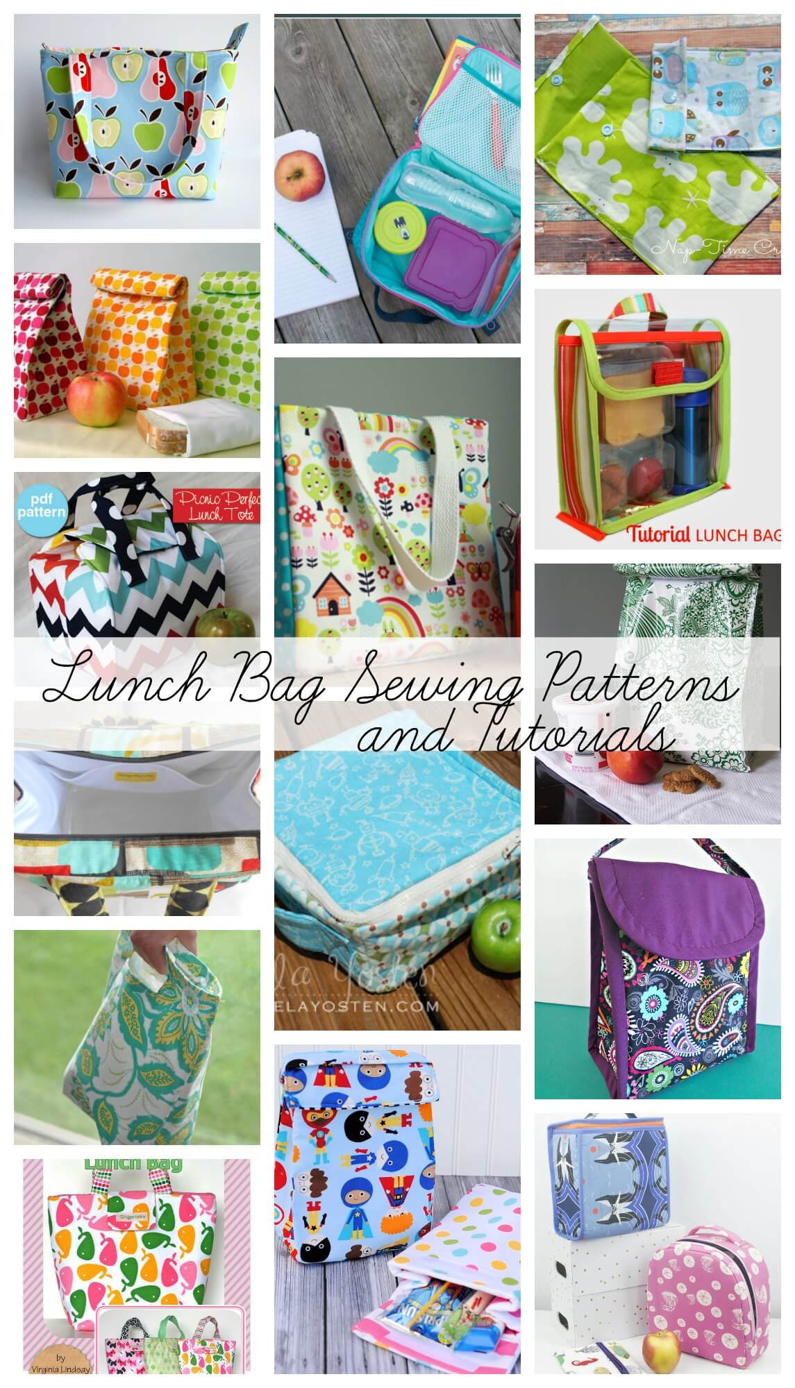 lunch bag sewing patterns and tutorials from Life Sew Savory